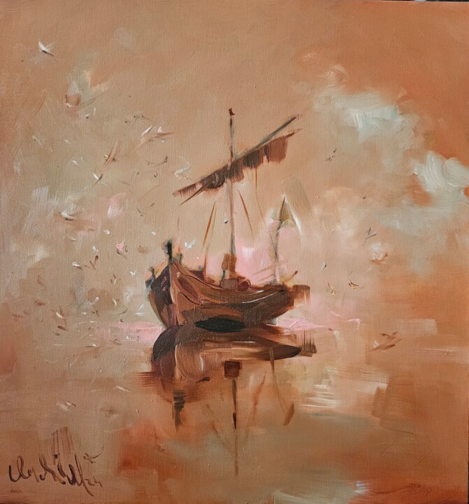 Painting titled "Calm" by Vadim Kovalev, Original Artwork, Oil