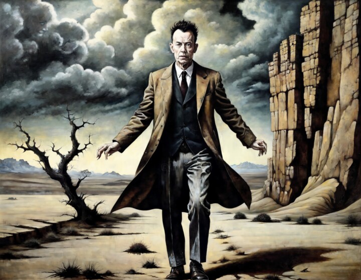 Desert Wanderer 绘画, 39.6x50.9 in