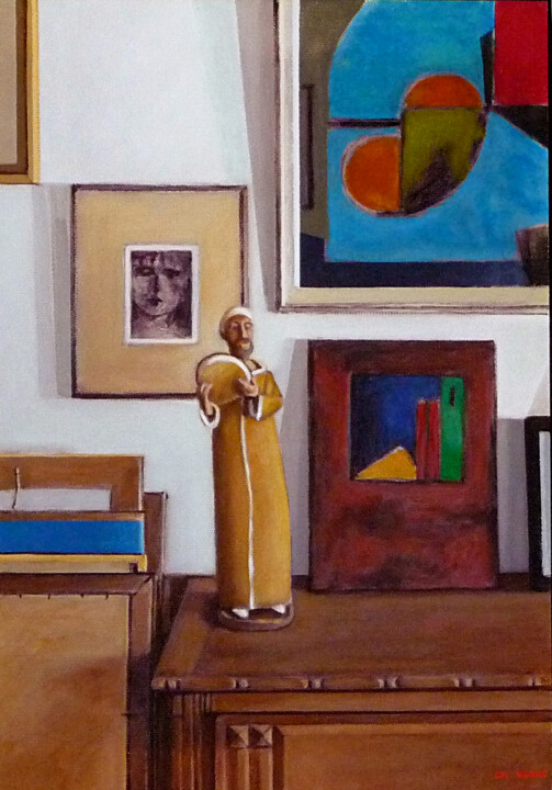 Coin d'atelier 绘画, 18.9x13 in