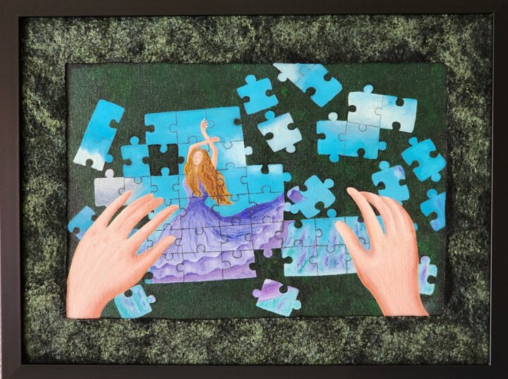 Image énergétique symphonie de vie-mosaïque de la danse éter Картина, 11,8x15,8 in
