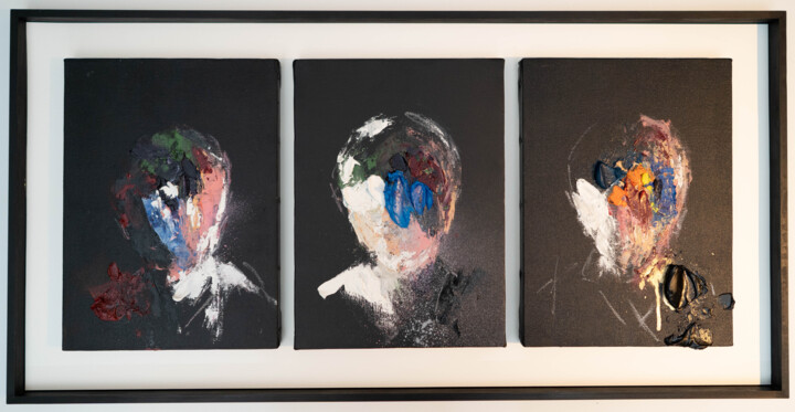 Title. UNTITLED Portrait works 绘画, 13.1x28.6 in