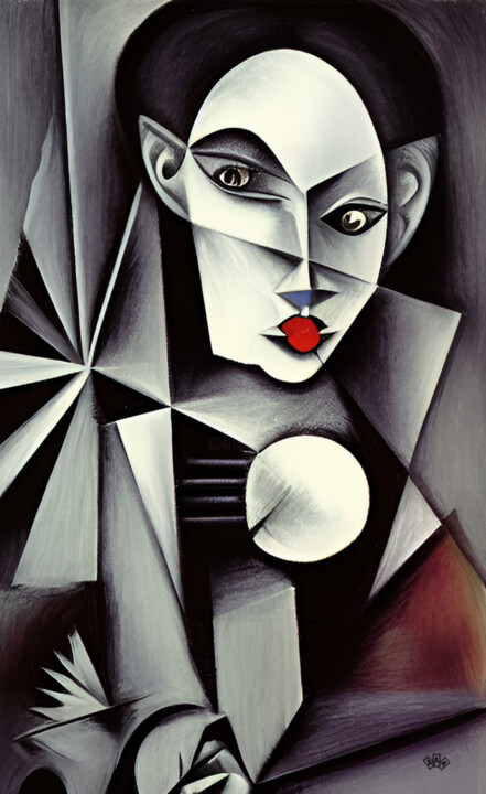 Queen of Spades 绘画, 52.4x31.5 in