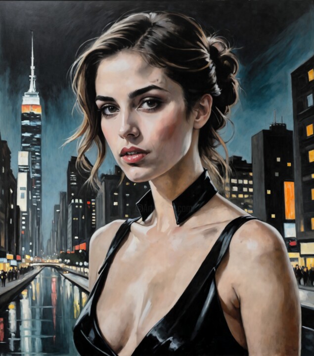 Elegant woman 绘画, 51.7x45.6 in
