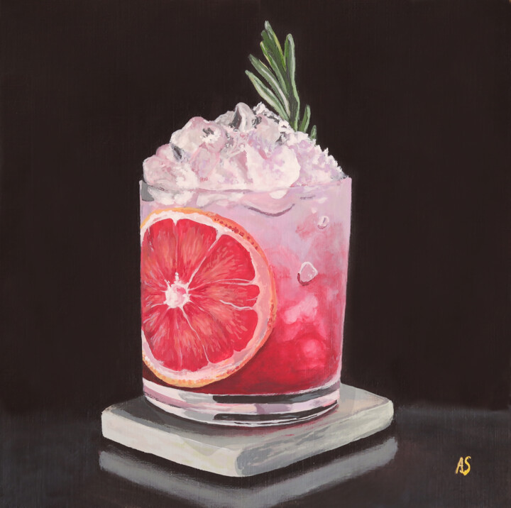 Instagrammable, The Cocktail Series G 绘画, 7.9x7.9 in