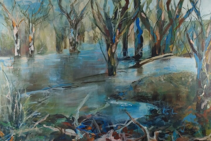 Stille am Morgen 绘画, 31.5x47.2 in