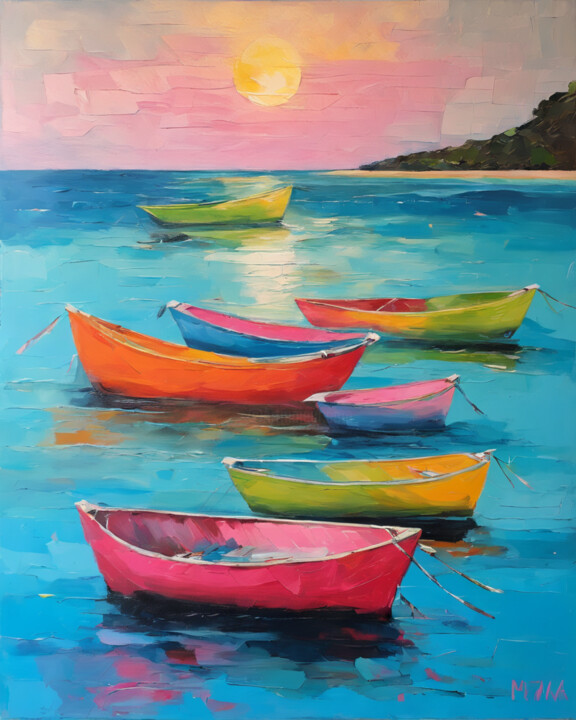 Mediterrane 绘画, 41.3x33.9 in