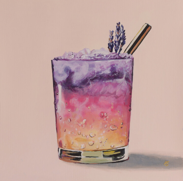 Instagrammable, The Cocktail Series H 绘画, 7.9x7.9 in