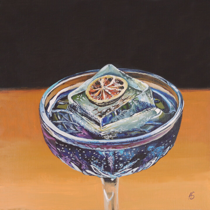 Instagrammable, The Cocktail Series I 绘画, 7.9x7.9 in