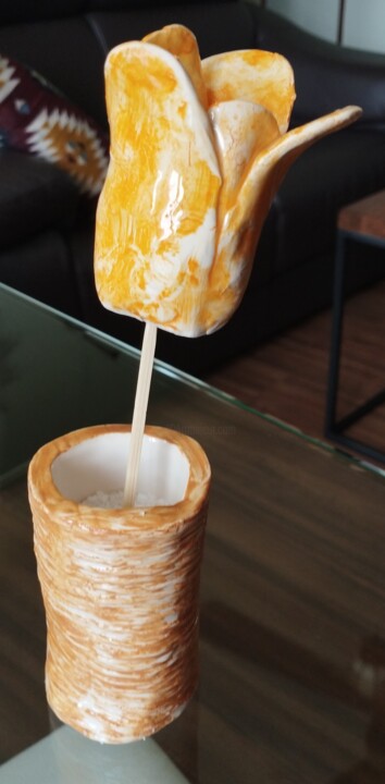Sculpture titled "Artículo decorativo…" by María Rosario Aladro Loza, Original Artwork, Ceramics
