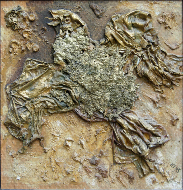 "Бронзовая птица" 绘画, 19.7x19.7 in