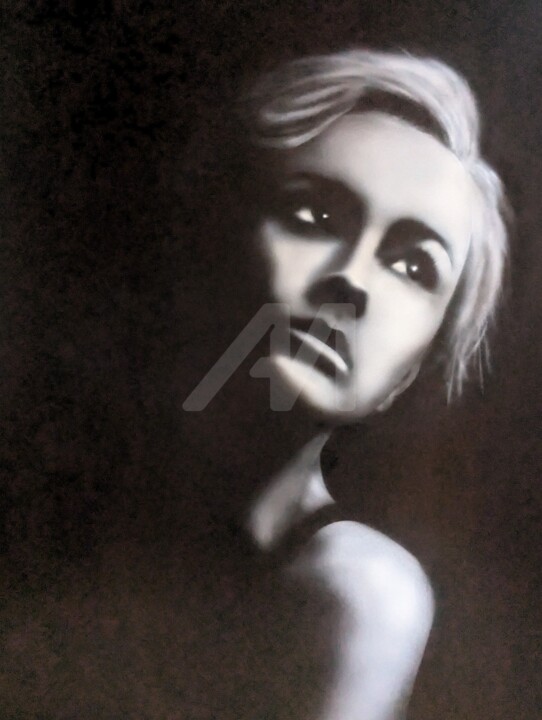 Ragazza pensierosa 绘画, 27.6x19.7 in