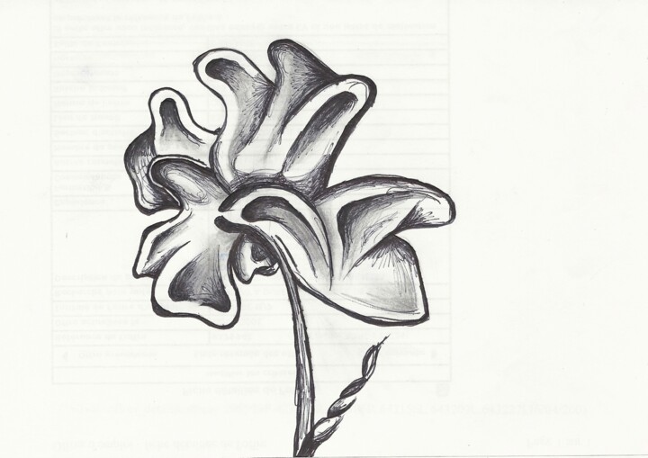Une étrange floraison 图画, 8.3x11.4 in