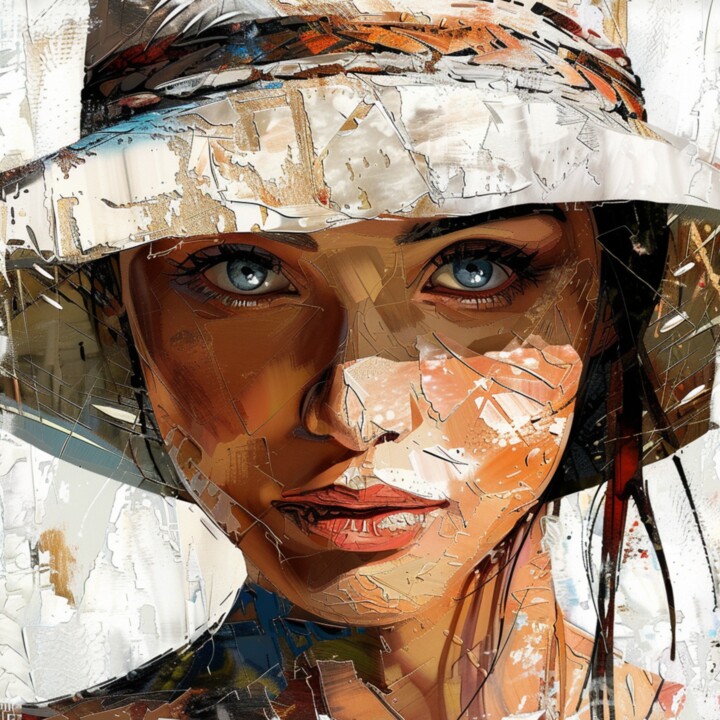Painting titled "WHITE HUT" by Claudia Sauter (Poptonicart), Original Artwork, Acrylic