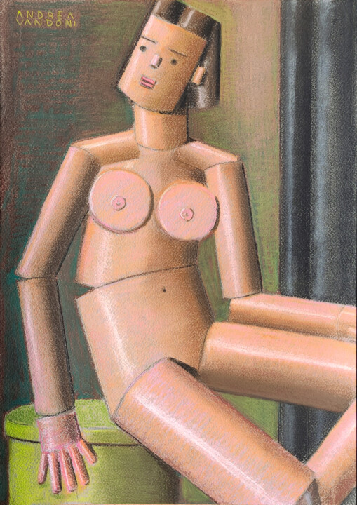 Cylindristic Nude 图画, 16.5x11.7 in