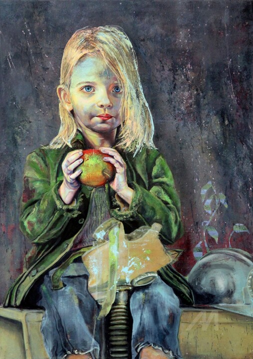Last apple 绘画, 27.6x19.7 in
