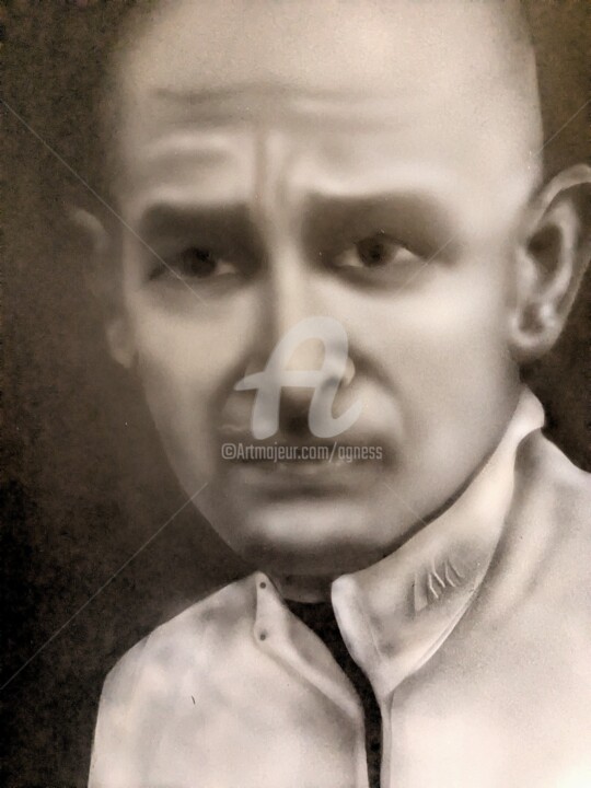 Uomo triste 绘画, 27.6x19.7 in