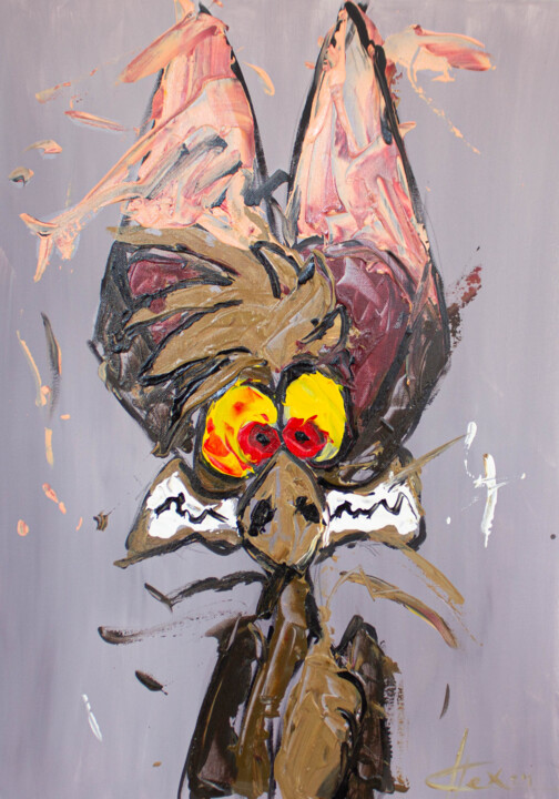 Abstrakter Batty 绘画, 27.6x19.7 in