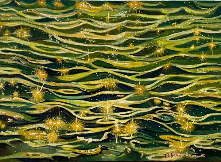 vagues scintillantes Painting, 19.7x27.6 in
