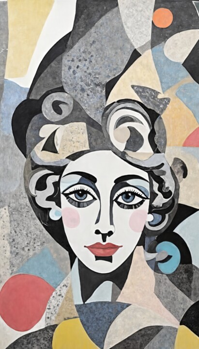 Woman with a Hat 绘画, 58.4x33.4 in