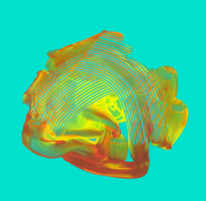 Poisson exotique 绘画, 5.5x5.9 in