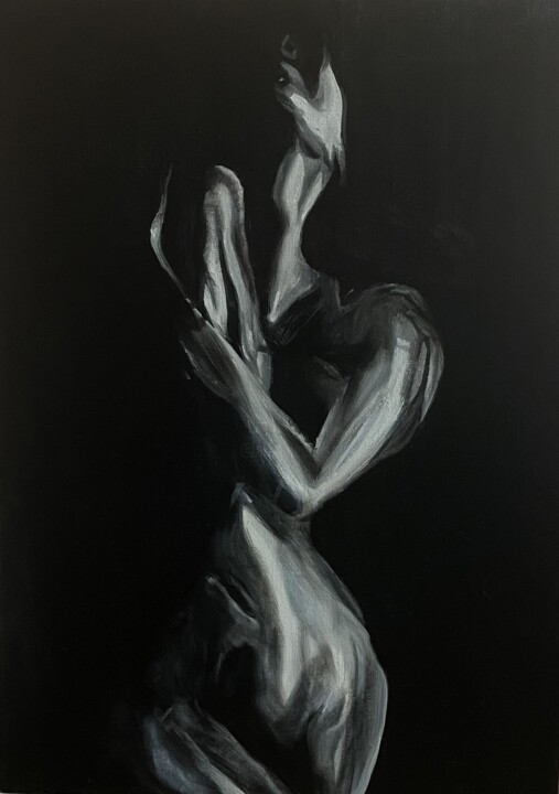 Эротическое искусство картины ню "Тайна тени" 绘画, 39.4x31.5 in
