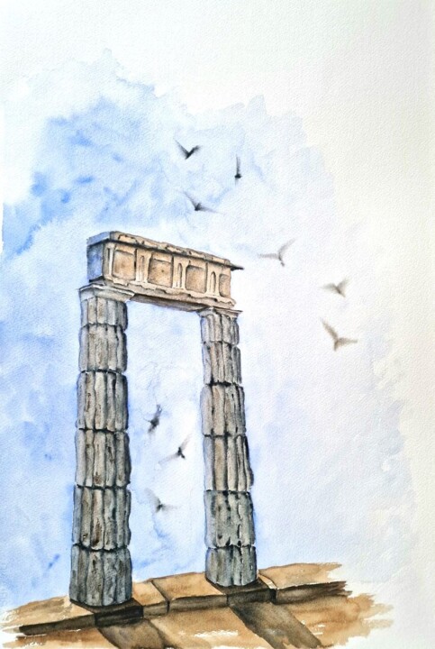 An unfinished story 绘画, 21.5x14.2 in