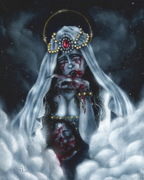 Sancta Vampyria II 绘画, 11.8x8.3 in