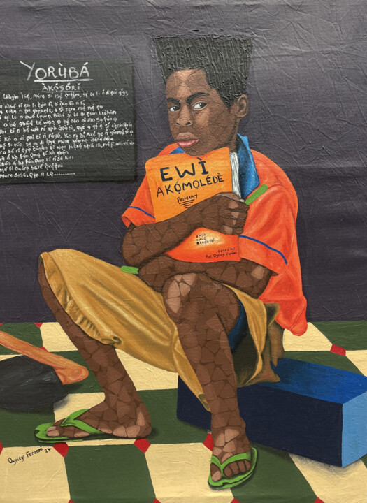 Isé lóògùn ìsé 绘画, 48x36 in