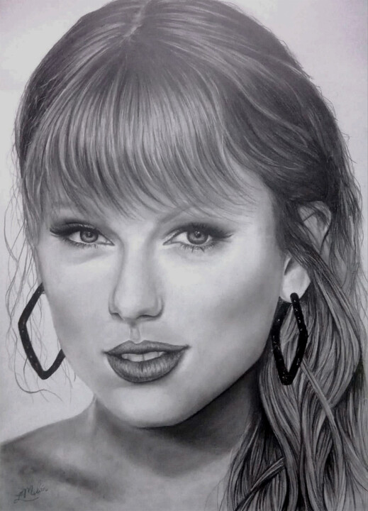 Dibujo grafito Taylor Swift 图画, 11.8x8.3 in