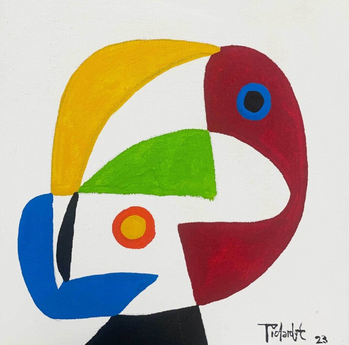 Malarstwo zatytułowany „Retrato pequeño en…” autorstwa Enrique Pichardo, Oryginalna praca, Akryl