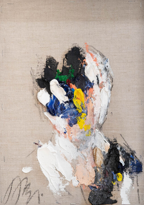 TITLE mirror series UNTITLED Portrait 绘画, 15.3x10.6 in