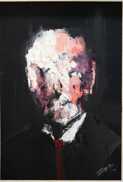 TItle mirror series UNTITLED Portrait 绘画, 15.3x10.6 in