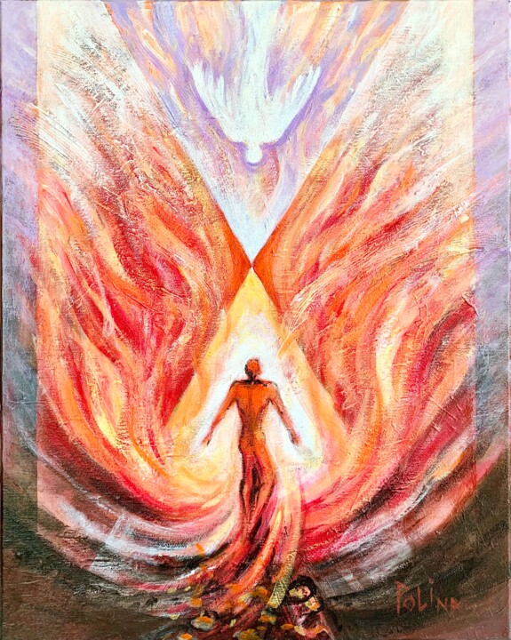 The Divine within me is resurrecting 绘画, 19.7x15.8 in