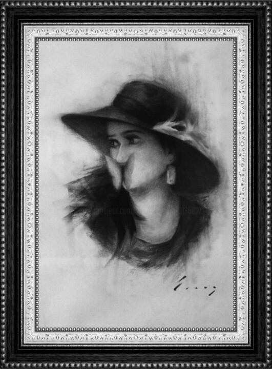 Butterfly on the Lips 绘画, 17x12 in