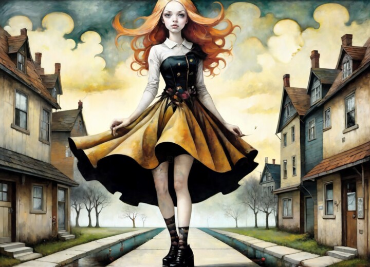 Urban Elegance Style 绘画, 34.7x48 in