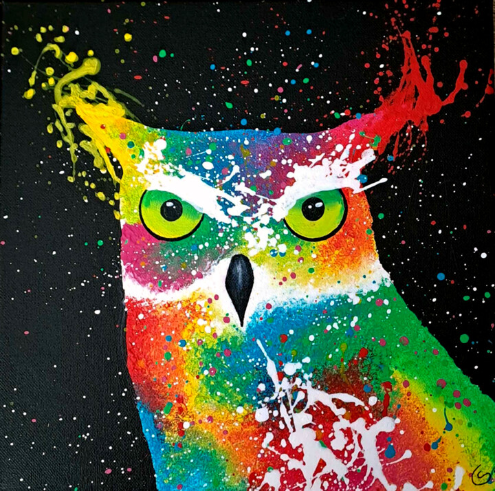 Peinture intitulée "L'Intuition" par Sylvie Clain, Œuvre d'art originale, Acrylique Monté sur Châssis en bois