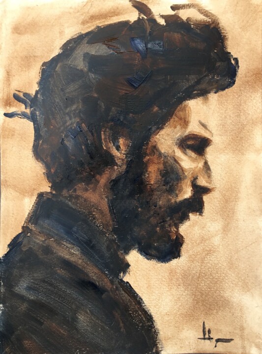 Au vent 绘画, 16.5x11.4 in
