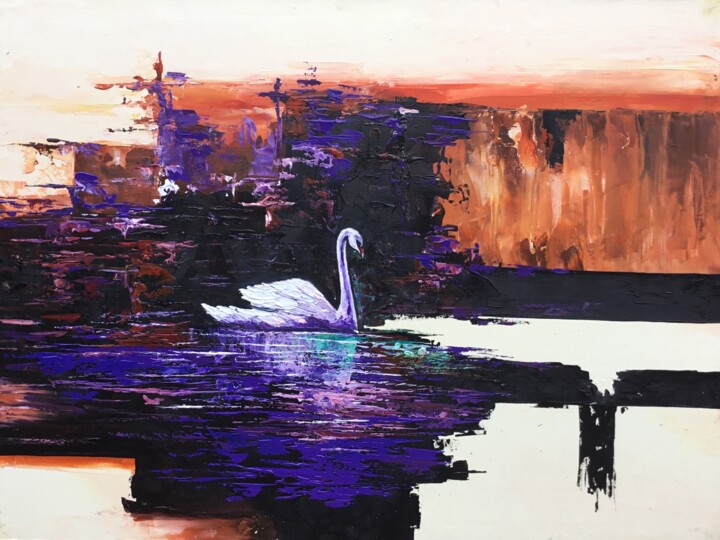 Moonlight on the Water 绘画, 30x40 in