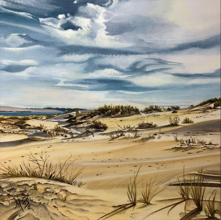 Pittura intitolato "Simplement Océan" da M'Do, Opera d'arte originale, Acrilico Montato su Telaio per barella in legno