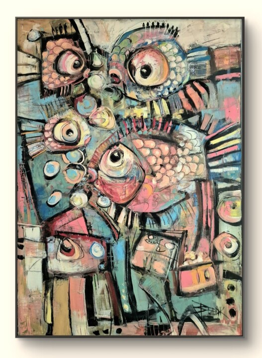AQUARIUM II 绘画, 39.4x27.6 in
