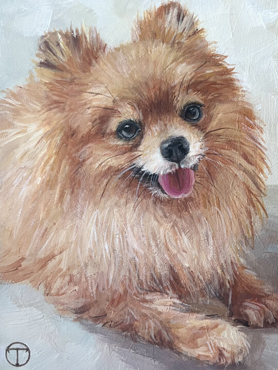 Pomeranian dog 2 Tablo, 7,9x5,9 in
