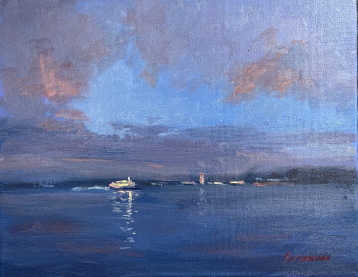 After the dusk on Embarcadero Tablo, 11x14 in