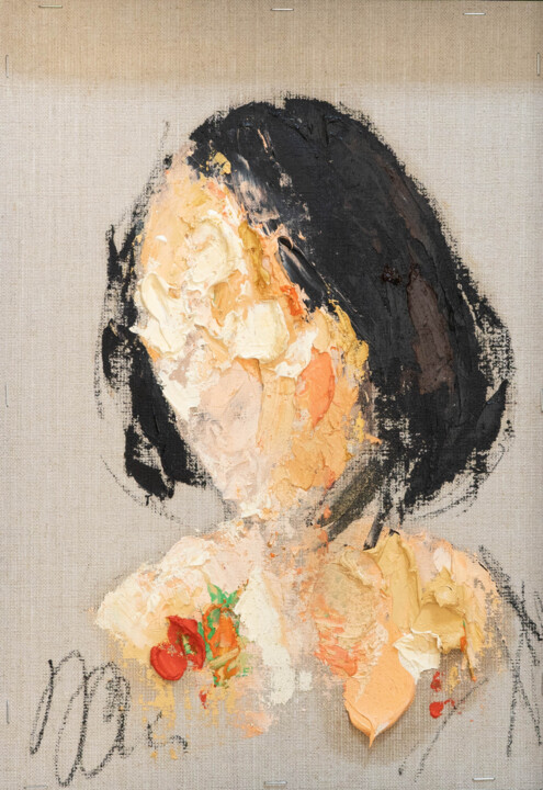 TITLE 'mirror series UNTITLED Portrait' 绘画, 15.3x10.6 in