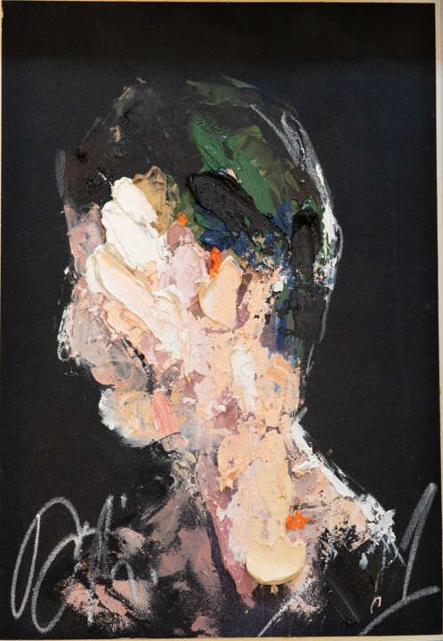 Title 'mirror series UNTITLED Portrait' 绘画, 15.3x10.6 in