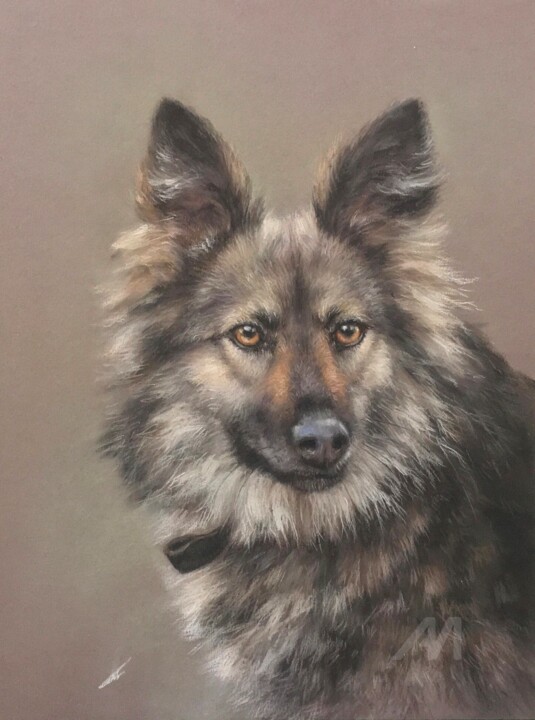 Little clever dog 图画, 13x9.8 in