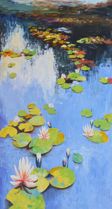 Tarn of Lilies 绘画, 54x28 in