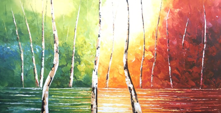 Rays of Hope 绘画, 28x54 in