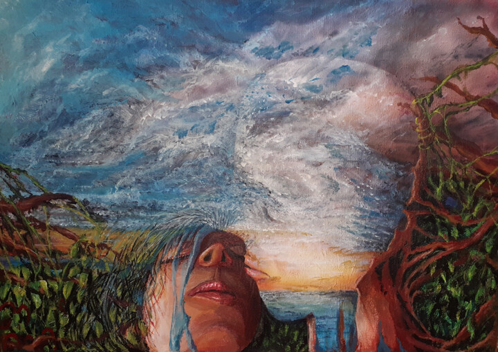 La métamorphose de l'âme (troisième partie) 绘画, 12.6x17.7 in