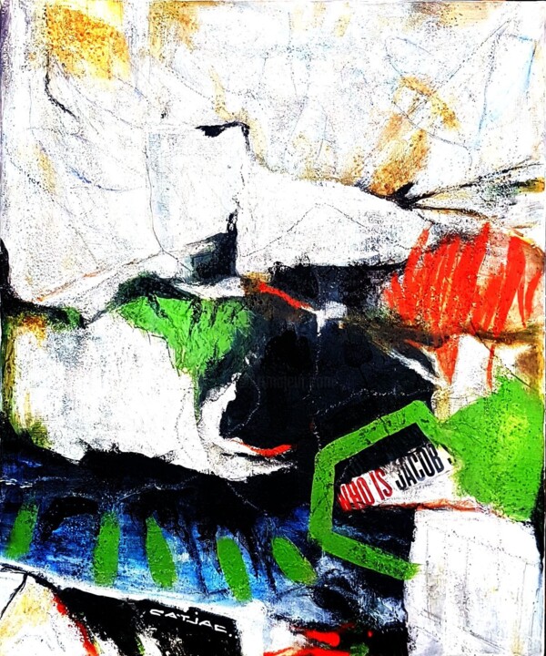 " WHO IS JACOBS ? " 绘画, 25.6x21.3 in