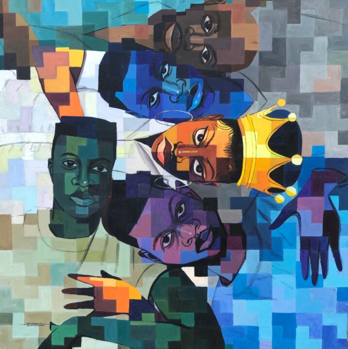 绘画,  54x54 in 